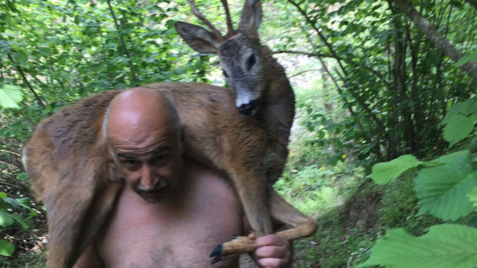 Geyiği böyle kurtardı