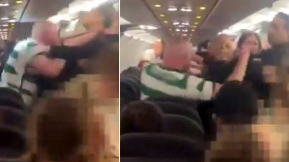 Alkollü İskoç yolcu uçakta polise saldırdı!
