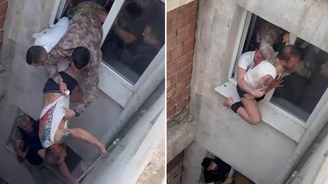 Eşini ve 2 çocuğunu rehin alan firari böyle yakalandı