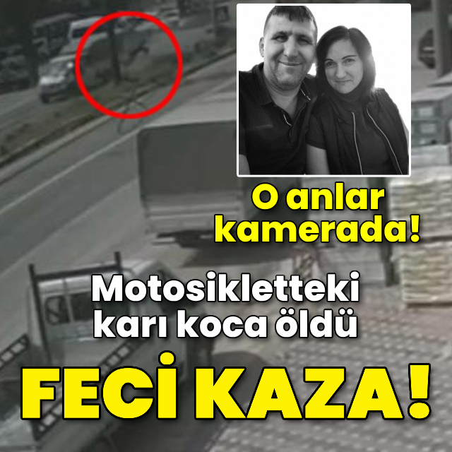 Trafik kazasında motosikletteki karı koca öldü
