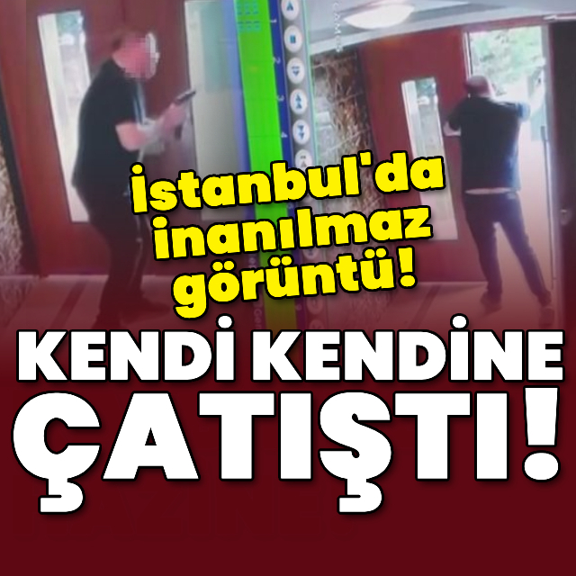 İstanbul'da inanılmaz görüntü! Kendi kendine çatıştı