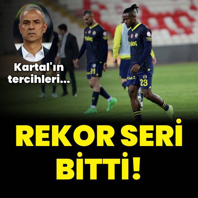 Fenerbahçe'de rekor seri bitti