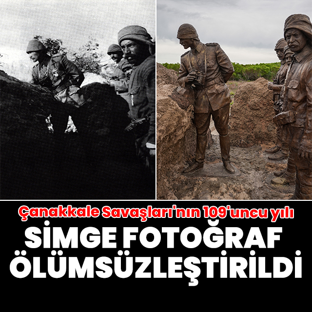 Çanakkale Kara Savaşları'nın 109'uncu yılı: Atatürk'ün siperde çekilen fotoğrafı ölümsüzleştirildi