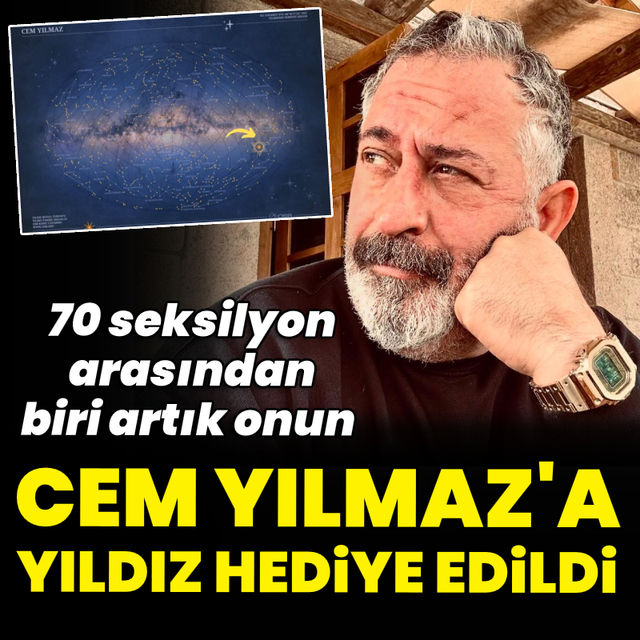 Cem Yılmaz'a yıldız hediye edildi
