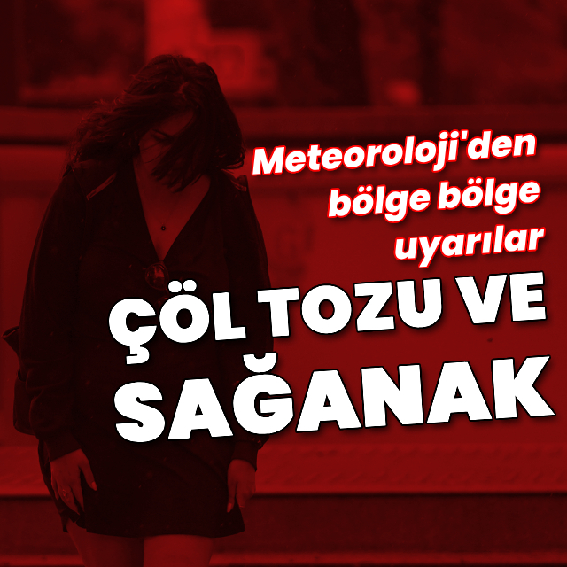 Sağanak ve çöl tozu uyarısı