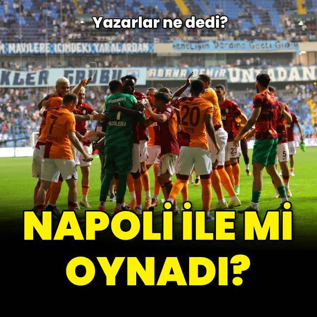 "Napoli ile mi oynadı?"