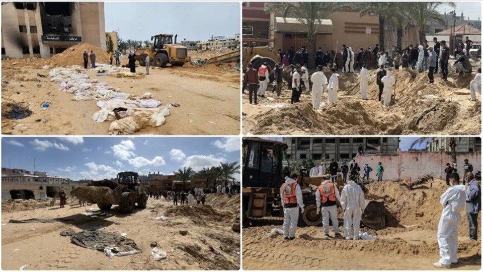 Filistin'de cesetler enkazdan çıkarılıyor