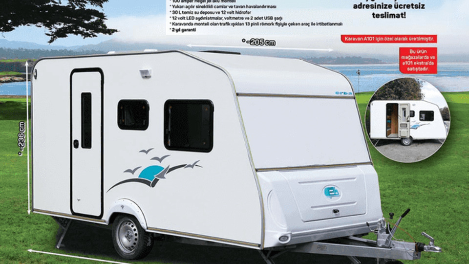 A101'e çekme karavan geliyor!