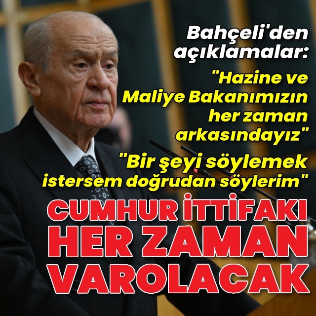 "Cumhur İttifakı sonuna kadar vardır"