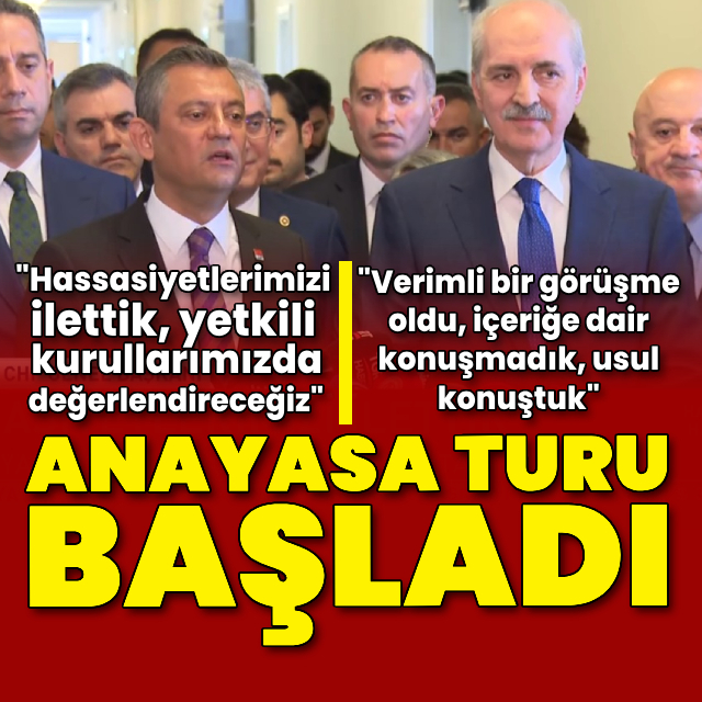 Kurtulmuş'un anayasa turu başladı