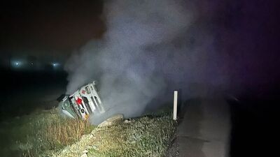 Burdur'da LPG yüklü tanker devrildi!