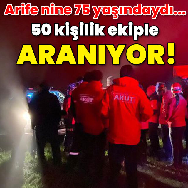 Arife nine 75 yaşındaydı... 50 kişilik ekiple aranıyor!