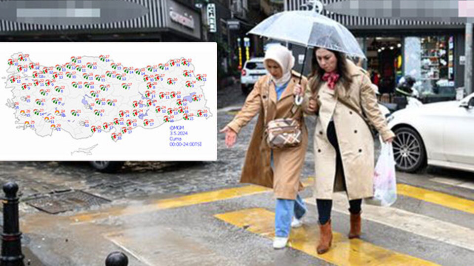Meteoroloji saat verdi! 15 kent için "sarı" alarm! Cumaya dikkat!