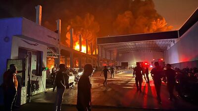 Motosiklet üretim tesisinde yangın