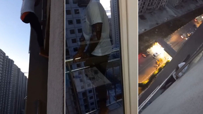 Polisten kaçarken balkondan balkona atladı!