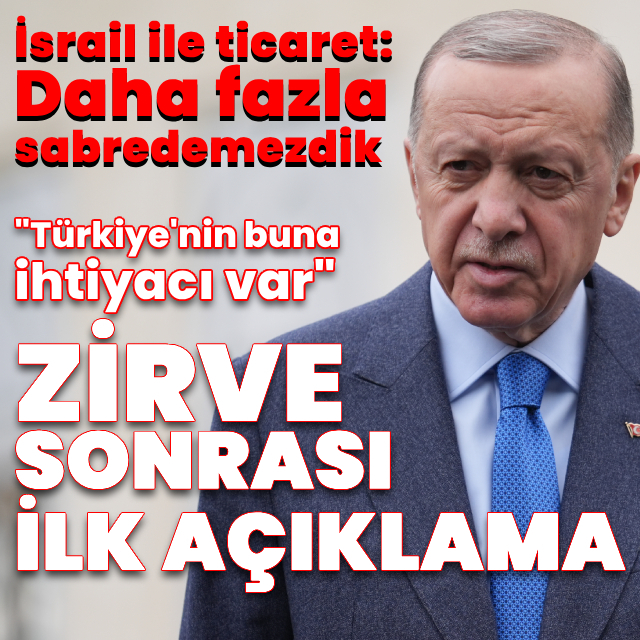 Cumhurbaşkanı Erdoğan'dan açıklamalar