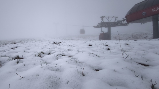 Erciyes'te mayıs ayında kar sürprizi