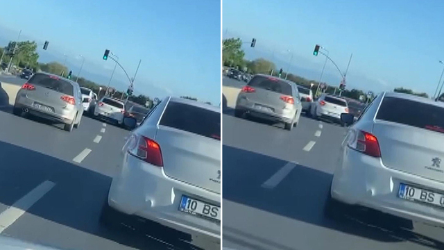 İstanbul trafiğinde makas kazası