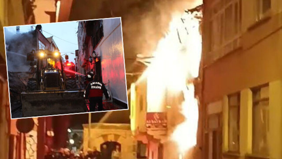 Asırlık konak alev alev... Cansız beden kahretti!