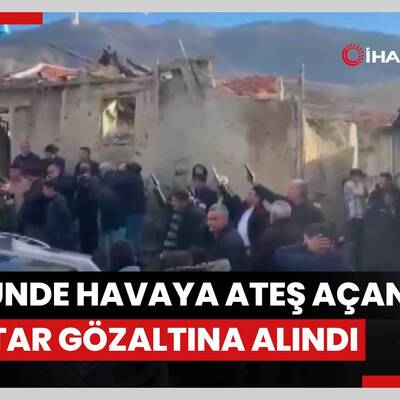 Düğünde havaya ateş açan muhtar gözaltına alındı