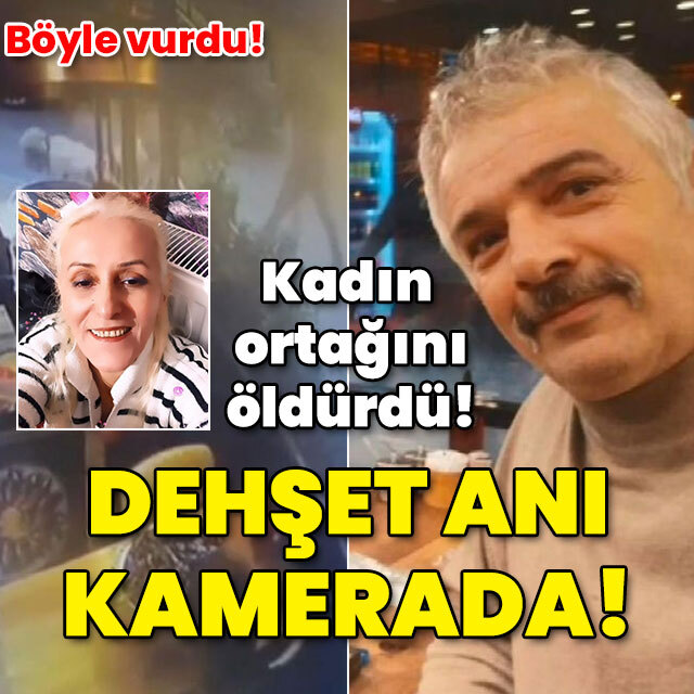 Kadın ortağını öldürdü! Dehşet anı kamerada!