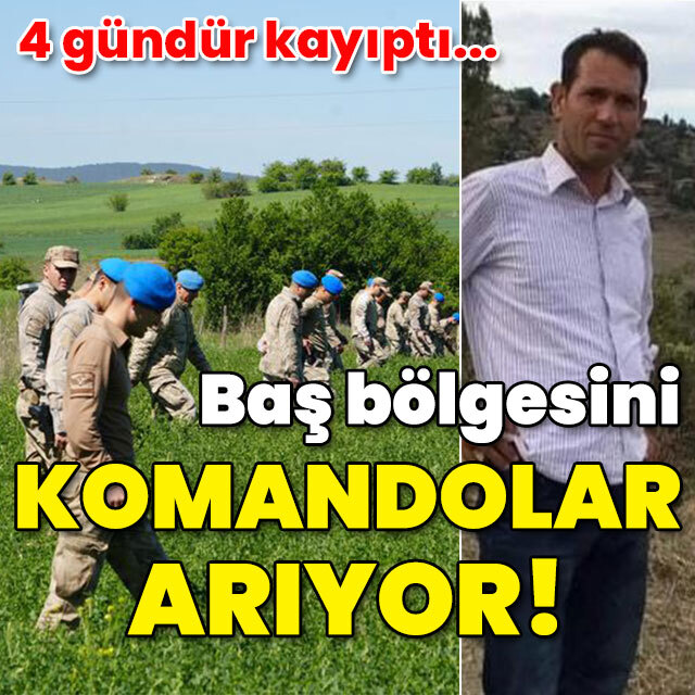 Kesilen baş bölgesini komandolar arıyor!