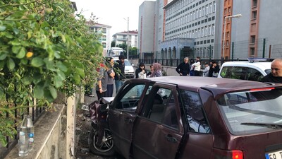 17 yaşındaki sürücü izinsiz aldığı araçla kaza yaptı