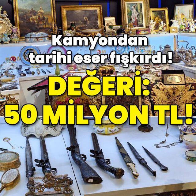 Kamyondan tarihi eser fışkırdı! Değeri: 50 milyon TL!