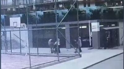 Kadının darbedildiği anlar kamerada