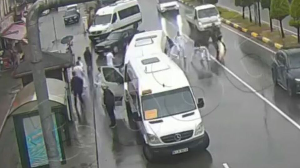 Trabzon'daki kavga kamerada