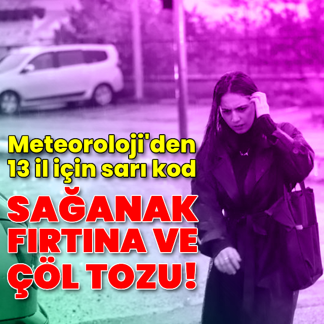 Sağanak, fırtına ve çöl tozu uyarısı