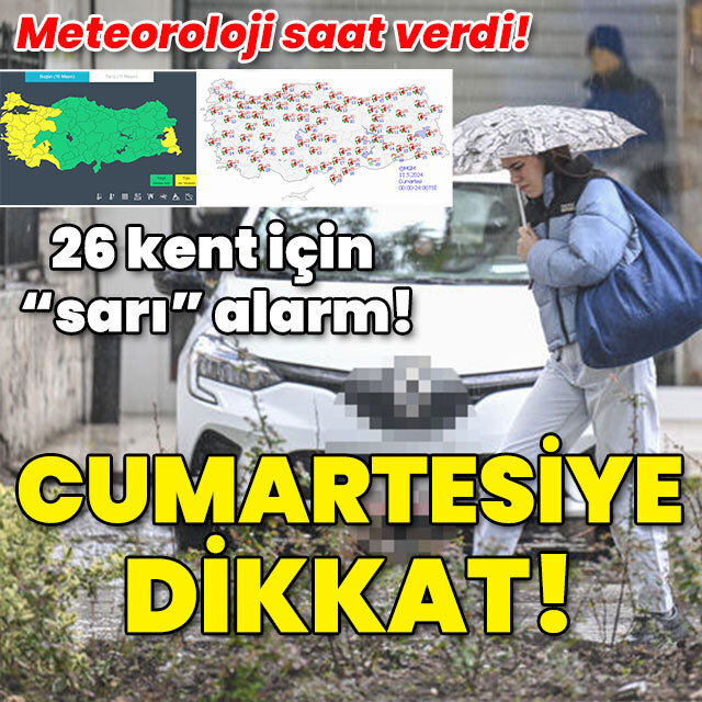 Meteoroloji saat verdi! 26 kent için "sarı" alarm! Cumartesiye dikkat!