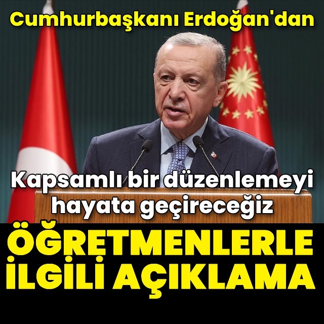 'Öğretmenlerimiz müsterih olsun'