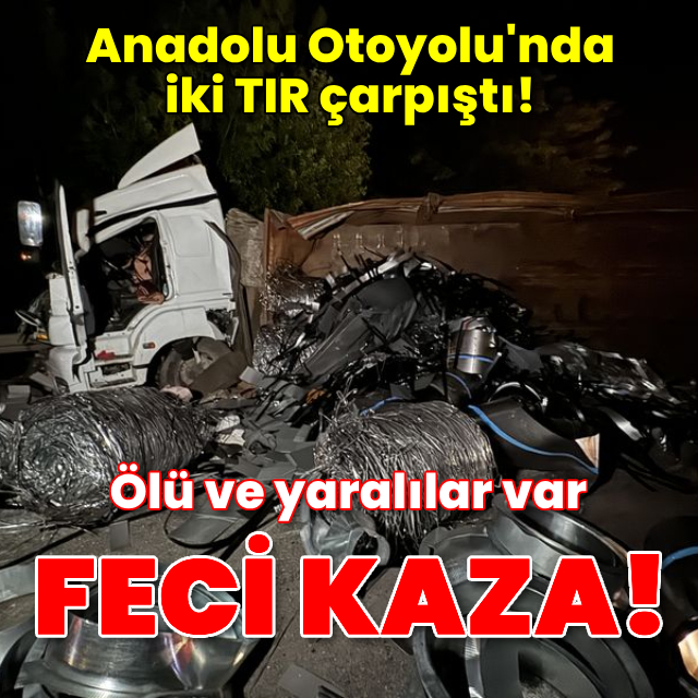 Anadolu Otoyolu'nda feci kaza!