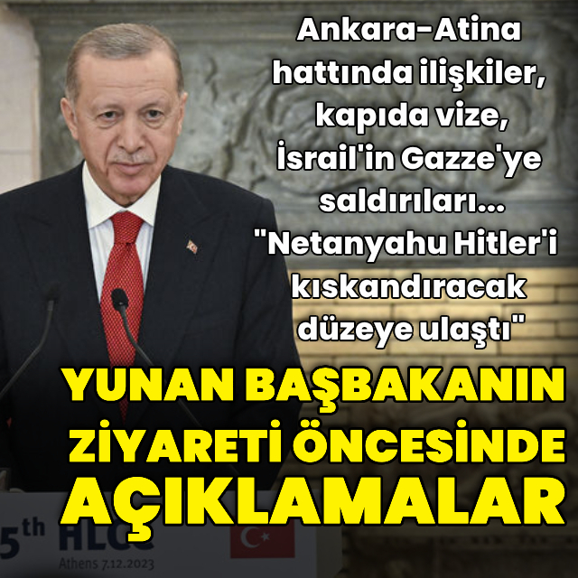 Cumhurbaşkanı Erdoğan Miçotakis'in ziyareti öncesinde konuştu