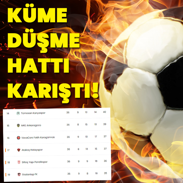 Düşme hattı yanıyor!