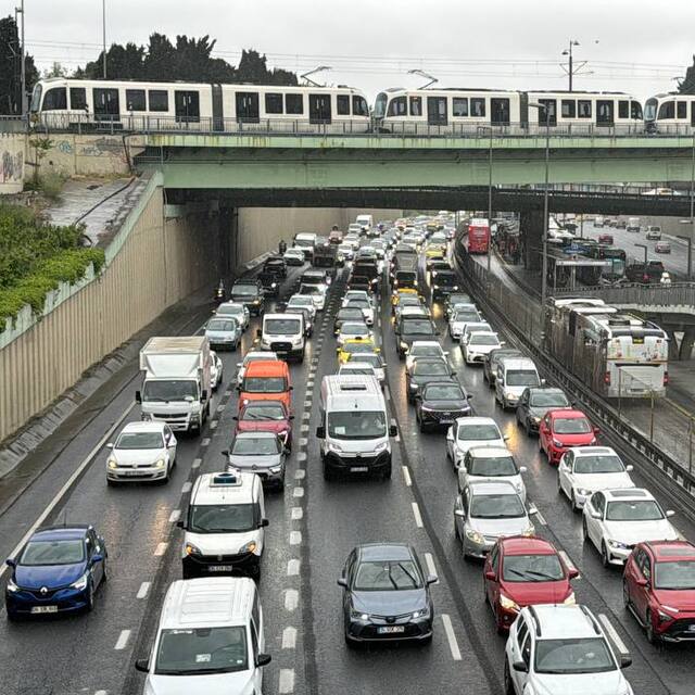 İstanbul'da trafik yoğunluğu