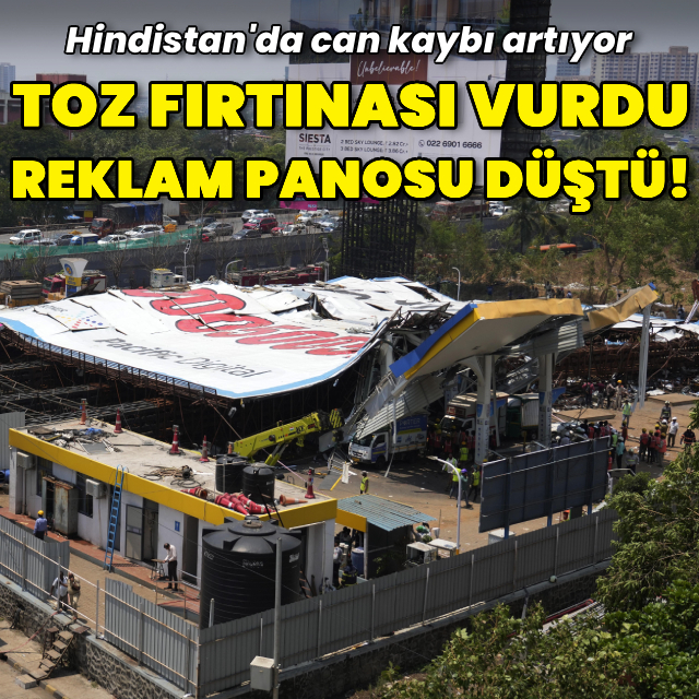Toz fırtınası vurdu, reklam panosu düştü: 14 kişi öldü!