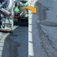 Betonu döke döke ilerledi