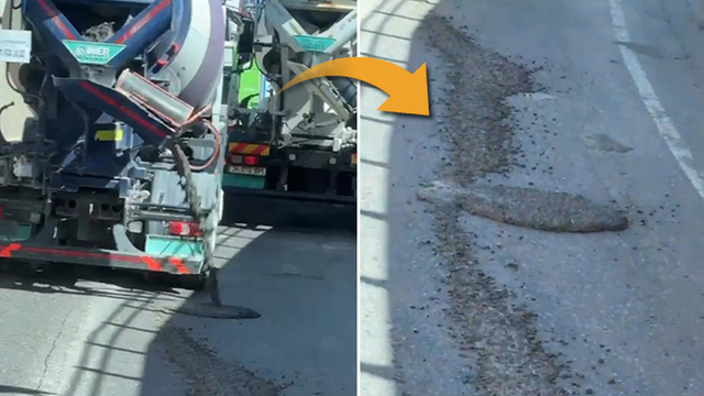 Betonu döke döke ilerledi