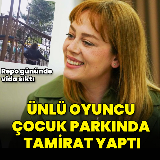 Çocuk parkını tamir etti