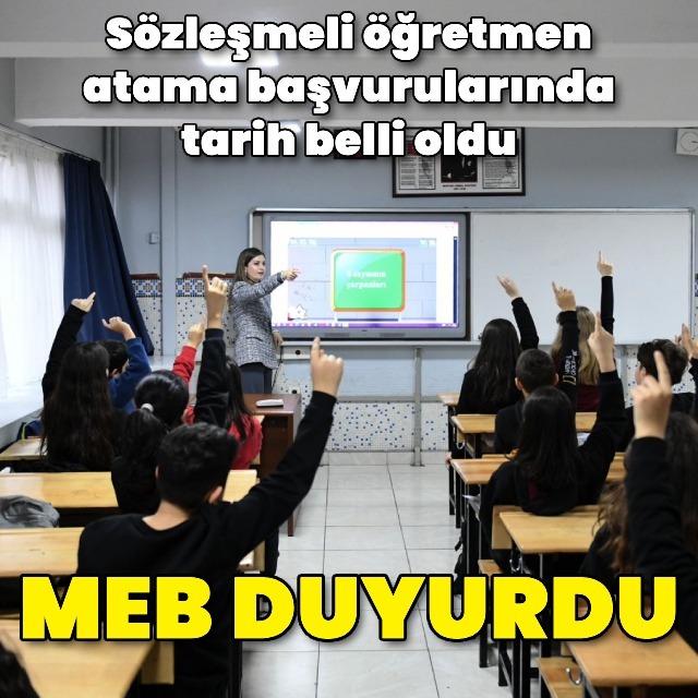 Sözleşmeli öğretmen için başvuru tarihleri belli oldu