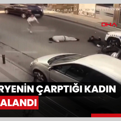 Motokuryenin çarptığı kadın ağır yaralandı