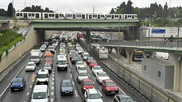 İstanbul'da trafik yoğunluğu