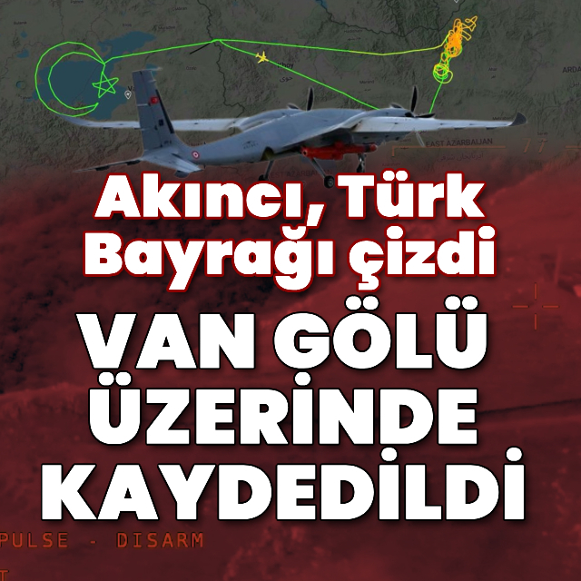 Akıncı, Van Gölü üzerinde Türk Bayrağı çizdi