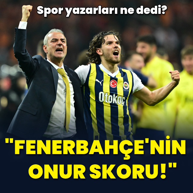 "Fenerbahçe'nin onur skoru"