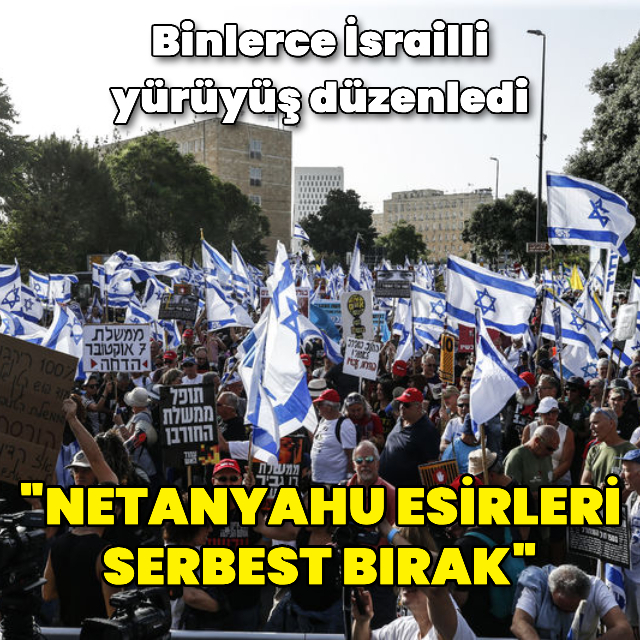 Binlerce İsrailliden yine protesto