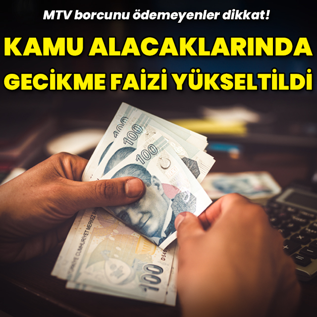Kamu alacaklarında gecikme zammı yükseltildi