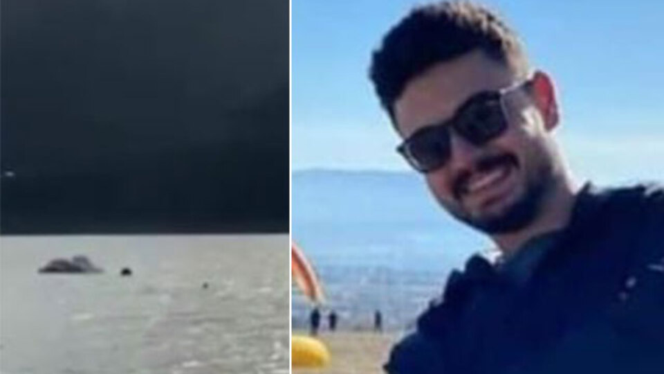 Baraj gölüne düşen paraşütçüyü kurtarmak istedi! Boğulma anı kamerada!