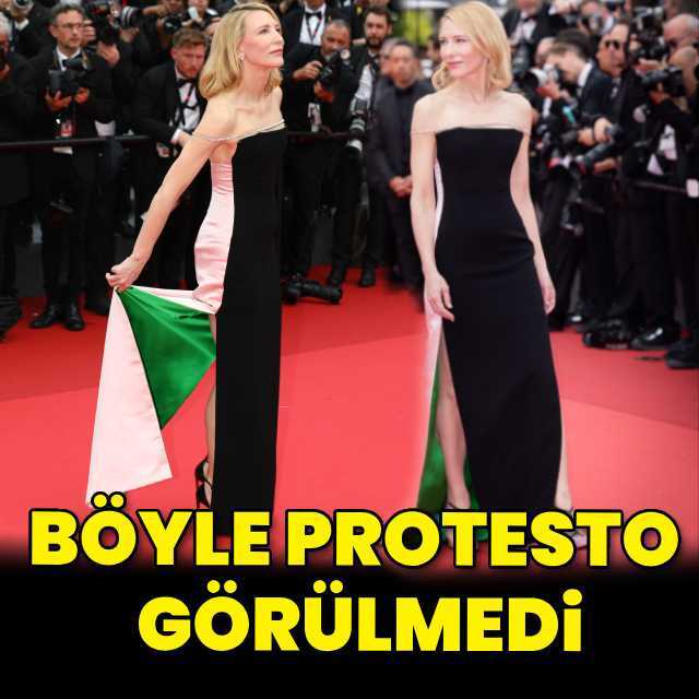 Kırmızı halıda sessiz protesto